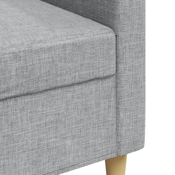 Canapea cu 3 locuri, gri deschis, 210 cm, material textil - Img 6