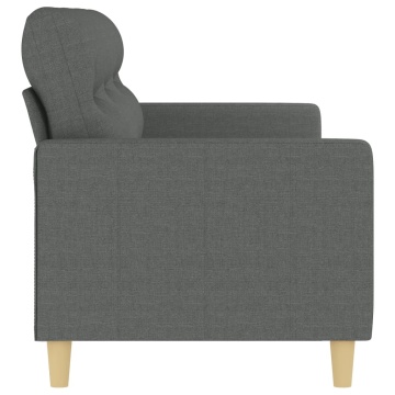 Canapea cu 3 locuri, gri închis, 180 cm, material textil - Img 4
