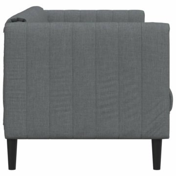 Canapea cu 3 locuri, gri închis, material textil - Img 8