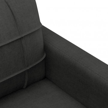 Canapea cu 3 locuri, negru, 180 cm, material textil - Img 5