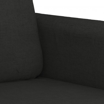 Canapea cu 3 locuri, negru, 180 cm, material textil - Img 5