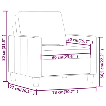 Canapea de o persoană, 60 cm, piele ecologică - Img 7