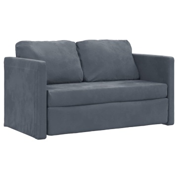 Canapea extensibilă de podea 2 în 1, gri închis, 122x204x55 cm - Img 4