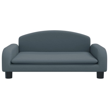 Canapea pentru copii, gri, 70x45x30 cm, material textil - Img 3