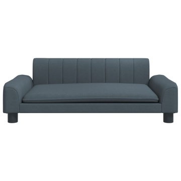 Canapea pentru copii, gri închis, 90x53x30 cm, material textil - Img 3