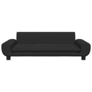 Canapea pentru copii, negru, 100x54x33 cm, catifea - Img 3