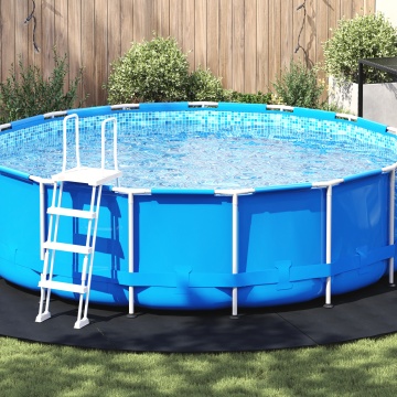 Capac rotund pentru piscină Negru Plastic Ø 500 cm - Img 1