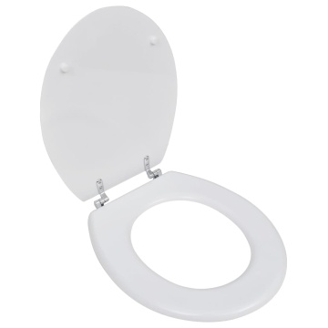Capac WC, alb, MDF, model simplu - Img 1