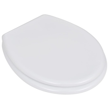 Capac WC, alb, MDF, model simplu - Img 2