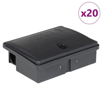 Capcane pentru șoareci 20 buc Negru 13x10x4 cm - Img 2