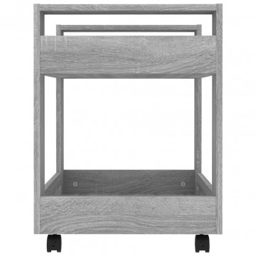 Cărucior de birou, gri sonoma, 60x45x60 cm, lemn prelucrat - Img 5