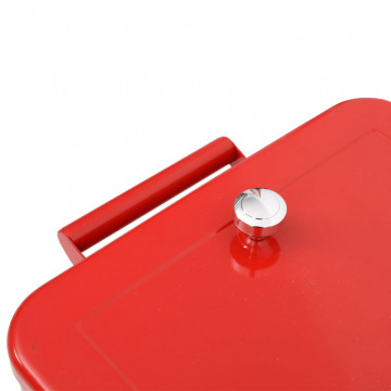 Cărucior frigorific cu roți roșu 92x43x89 cm - Img 7