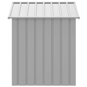 Casă câine & acoperiș gri deschis 117x103x123cm oțel galvanizat - Img 4