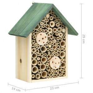 Casă pentru insecte, 2 buc., 23x14x29 cm, lemn masiv de brad - Img 6