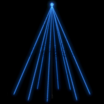 Cascadă lumini brad Crăciun 1300 leduri albastru 8 m, int./ext. - Img 2