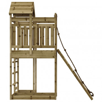 Căsuță de joacă cu perete de cățărat, lemn de pin impregnat - Img 6