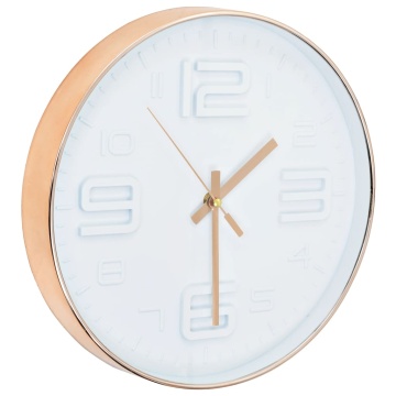 Ceas de perete, 30 cm, aspect cupru - Img 3