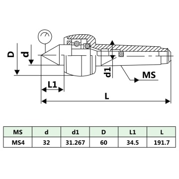 Centru strung rotativ MT4 - Img 5