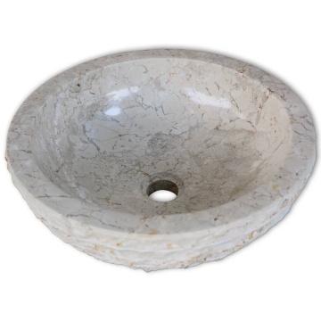 Chiuvetă, crem, 40 cm, marmură - Img 3