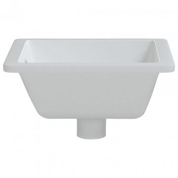 Chiuvetă de baie, alb, 39x30x18,5 cm, pătrată, ceramică - Img 8