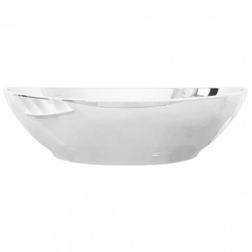 Chiuvetă de baie, argintiu, 40 x 33 x 13,5 cm, ceramică - Img 6
