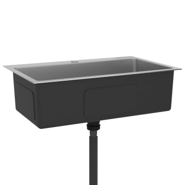 Chiuvetă de bucătărie lucrată manual, oțel inoxidabil - Img 4