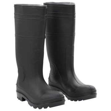 Cizme de ploaie, negru, PVC, mărime 38 - Img 1