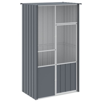Colivie pentru păsări antracit 115x78x200 cm oțel galvanizat - Img 2