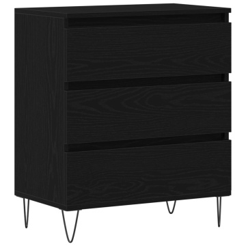 Comoda cu Sertare Stejar Negru 60x35x70 cm Lemn Agregat - Img 2