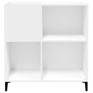 Comodă de discuri, alb, 84,5x38x89 cm, lemn compozit - Img 8