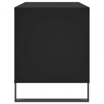 Comodă discuri, negru, 100x38x48 cm, lemn prelucrat - Img 8