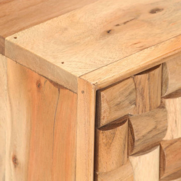 Comodă TV, 100 x 35 x 40 cm, lemn masiv de acacia - Img 2