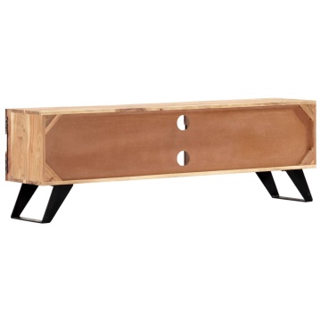 Comodă TV, 140x30x45 cm, lemn masiv de acacia - Img 3