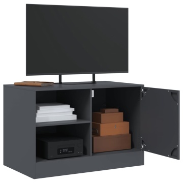 Comodă TV, 2 buc., antracit, 67x39x44 cm, oțel - Img 4
