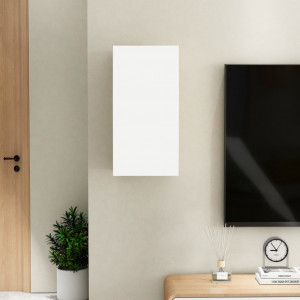 Comodă TV, alb, 30,5x30x60 cm, PAL - Img 4