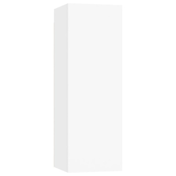 Comodă TV, alb, 30,5x30x90 cm, lemn prelucrat - Img 2