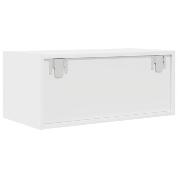 Comodă TV, alb, 60x31x25,5 cm, lemn prelucrat - Img 7