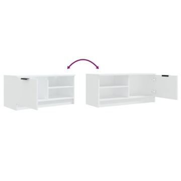 Comodă TV, alb, 80x35x36,5 cm, lemn prelucrat - Img 7