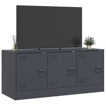 Comodă TV, antracit, 99x39x44 cm, oțel - Img 8