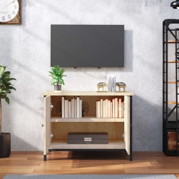 Comodă TV cu uși, stejar sonoma, 60x35x45 cm, lemn prelucrat - Img 3