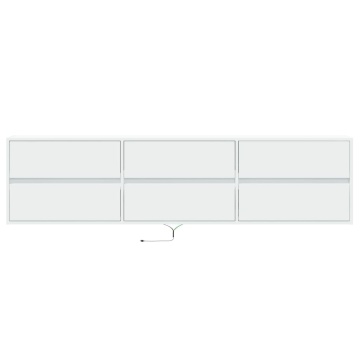 Comodă TV de perete cu lumini LED, alb, 180x31x45 cm - Img 5