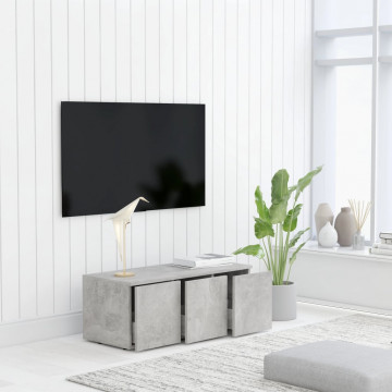 Comodă TV, gri beton, 80 x 34 x 30 cm, PAL - Img 4