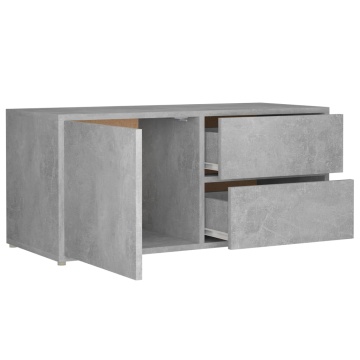 Comodă TV, gri beton, 80 x 34 x 36 cm, PAL - Img 9