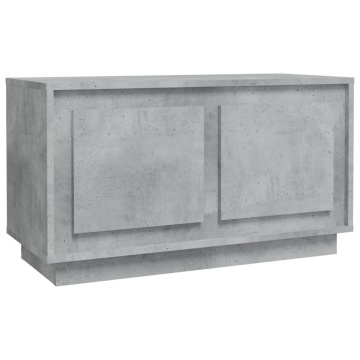 Comodă TV, gri beton, 80x35x45 cm, lemn prelucrat - Img 2