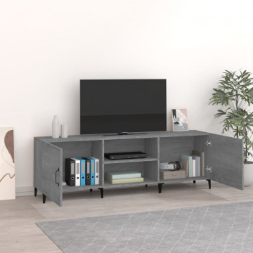 Comodă TV, gri sonoma, 150x30x50 cm, lemn compozit - Img 3
