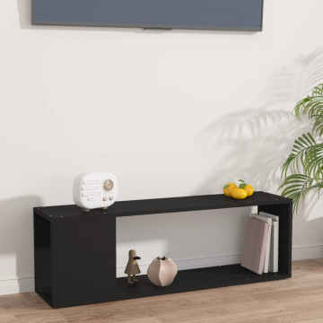Comodă TV, negru, 100x24x32 cm, PAL - Img 1