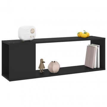 Comodă TV, negru, 100x24x32 cm, PAL - Img 5