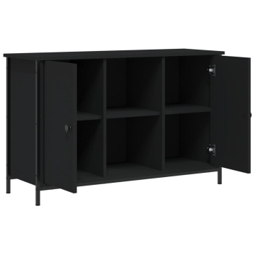 Comodă TV, negru, 100x35x65 cm, lemn compozit - Img 5