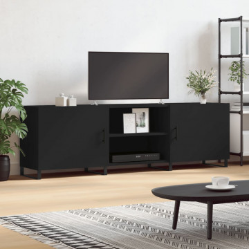 Comodă TV, negru, 150x30x50 cm, lemn compozit - Img 1