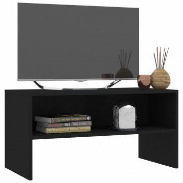 Comodă TV, negru, 80x40x40 cm, PAL - Img 3